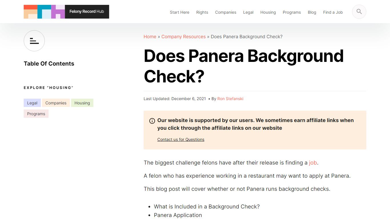 Does Panera Background Check? | Felony Record Hub