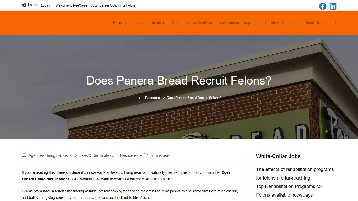 Does Panera Bread Recruit Felons? - ReeCareer